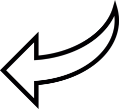 Curve Down Left Arrow Stencil Svg Vector, Free Vectors File
